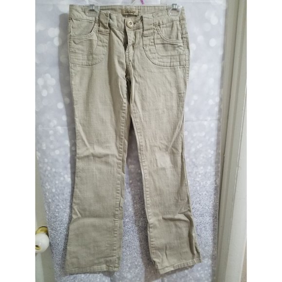 Bebop Juniors Jeans Size 1 Khaki Slight Flare - Picture 1 of 7